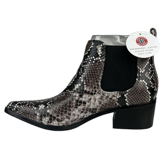 Blondo Emelia Women Shoes Brown Snake Leather Ankle Chelsea Boots 6.5 US/EU 36.5 - Picture 2 of 8